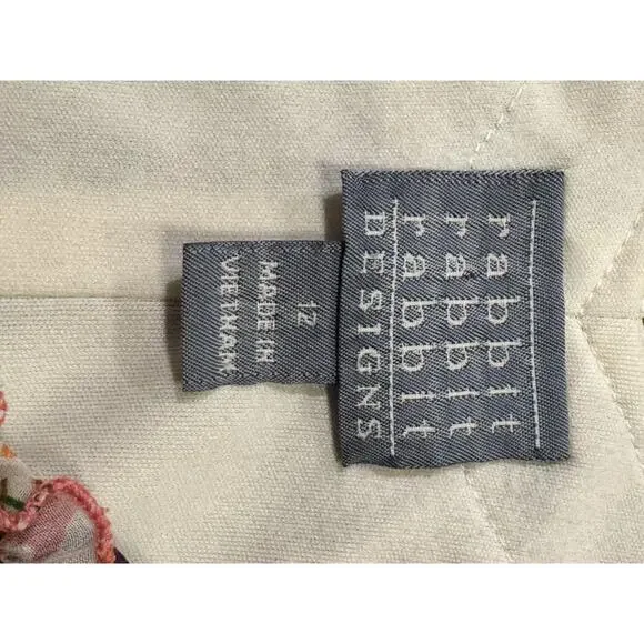 Rabbit Rabbit Rabbit Designs Dress 12 Floral Smocked Sundress Easter Wedding - Picture 7 of 9